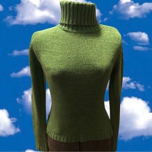 *VINTAGE - Green woven turtleneck* - Y2K